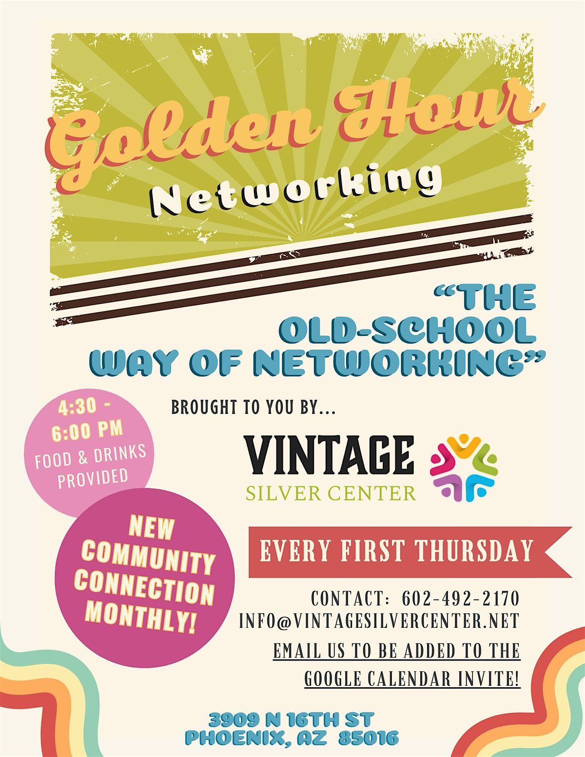 Golden Hour Networking, Vintage Silver Center, Phoenix | AllEvents