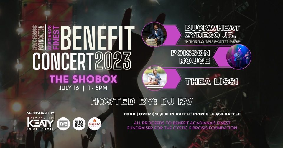 Acadianas Finest Benefit Concert 2023, Shobox, Lafayette, July 16 2023