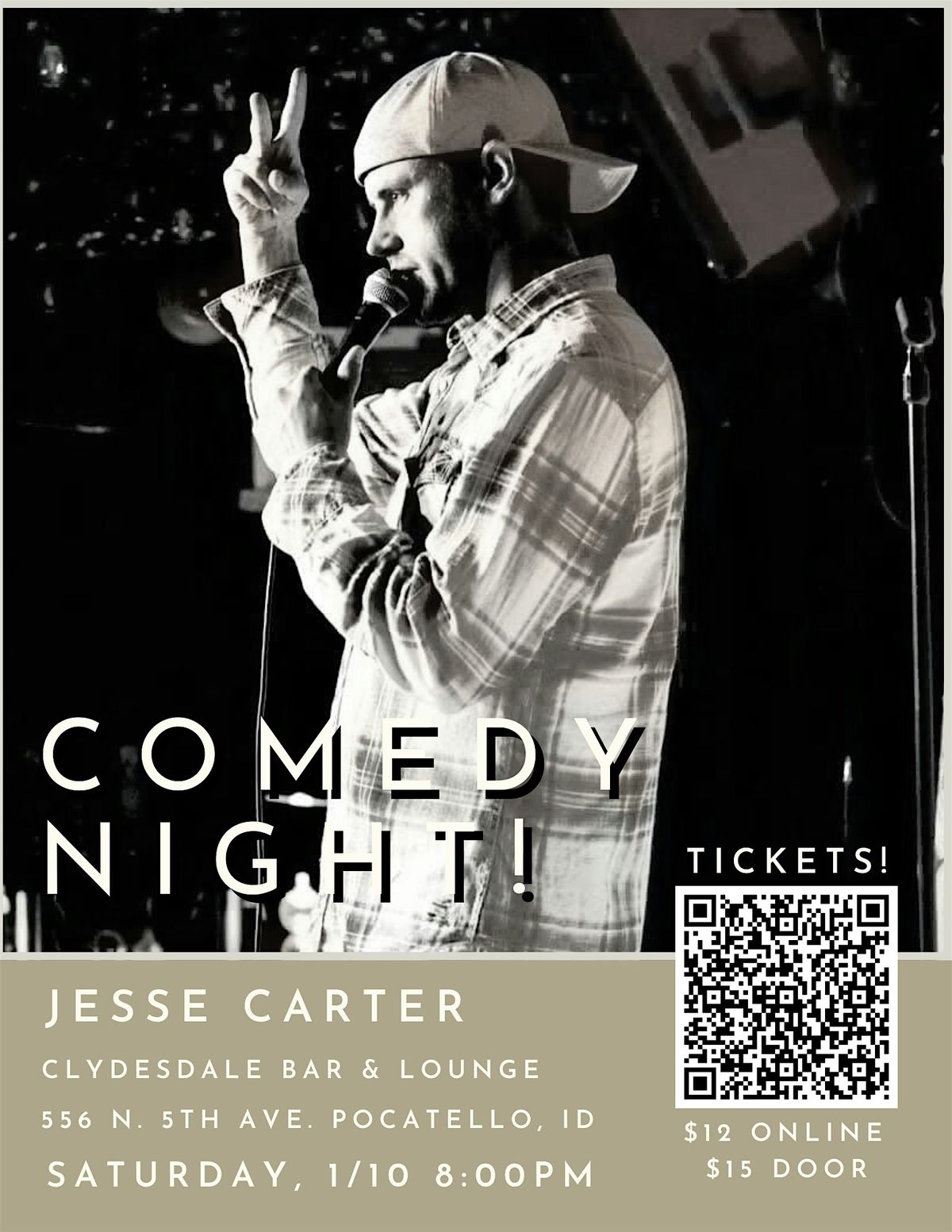Comedy Night at Clydesdale Bar & Lounge ft. Jesse Carter, 10 January | Event in Pocatello | AllEvents