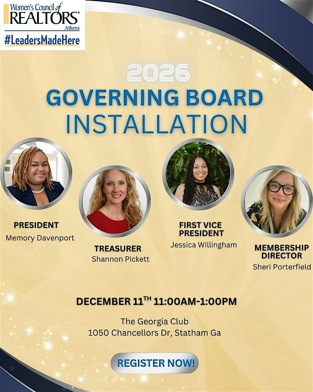 Women’s Council of REALTORS® Athens 2026 Board Installation, 11 December | Event in Statham | AllEvents