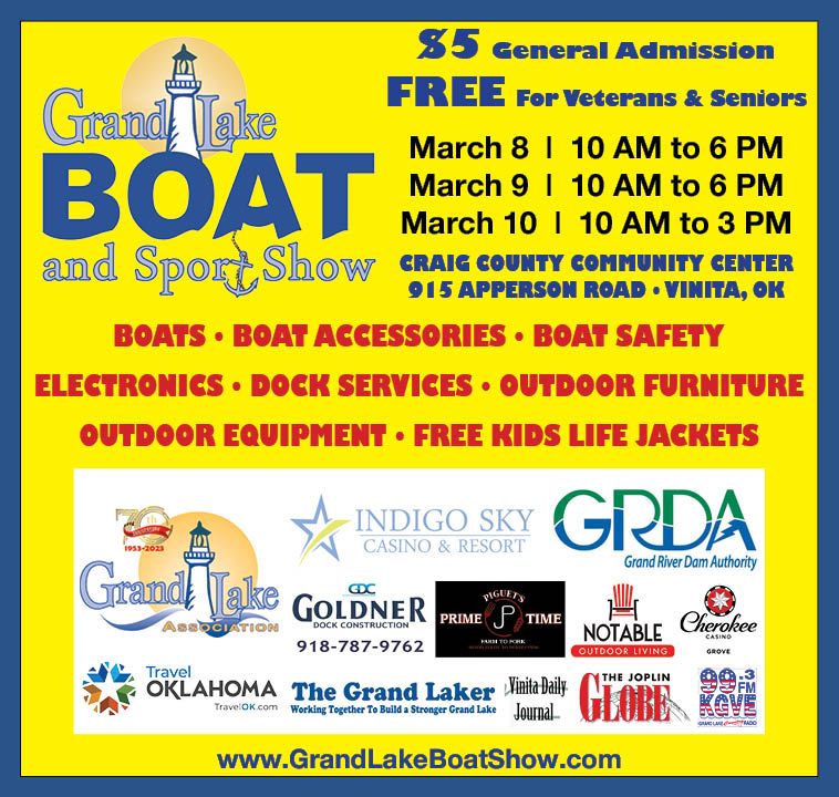 Grand lake boat and sport show 915 apperson road vinita ok 8 march
