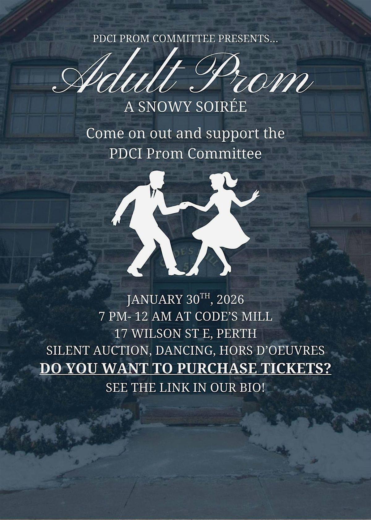 Adult Prom: A Snowy Soirée, Code's Mill, Perth, 30 January 2026 | AllEvents