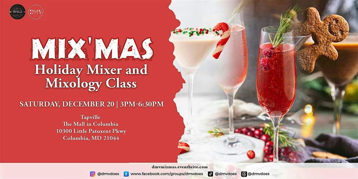 Mix’MAS: Holiday Cocktail & Mocktail Making Experience, 20 December | Event in Columbia | AllEvents