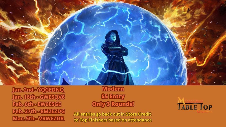 MTG Modern, Modern Table Top Gaming, Chester, January 2 2024 AllEvents.in