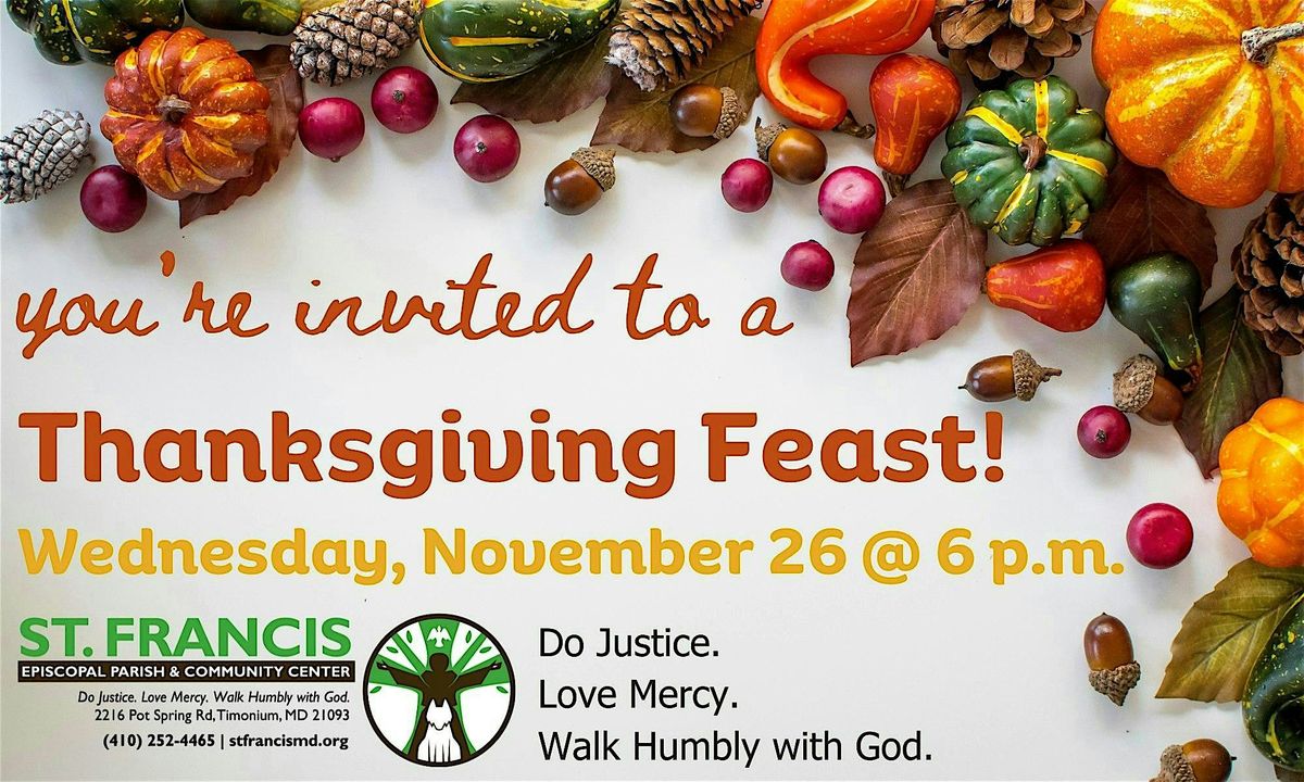 Thanksgiving Feast/Comida de Acción  de Gracias, 26 November | Event in Timonium | AllEvents