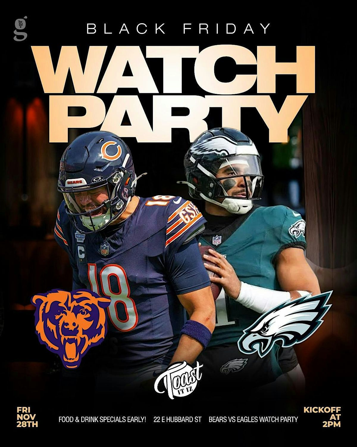 Black Friday BEARS vs EAGLES Watch Party! Downtown! RSVP! | Event in Chicago | AllEvents
