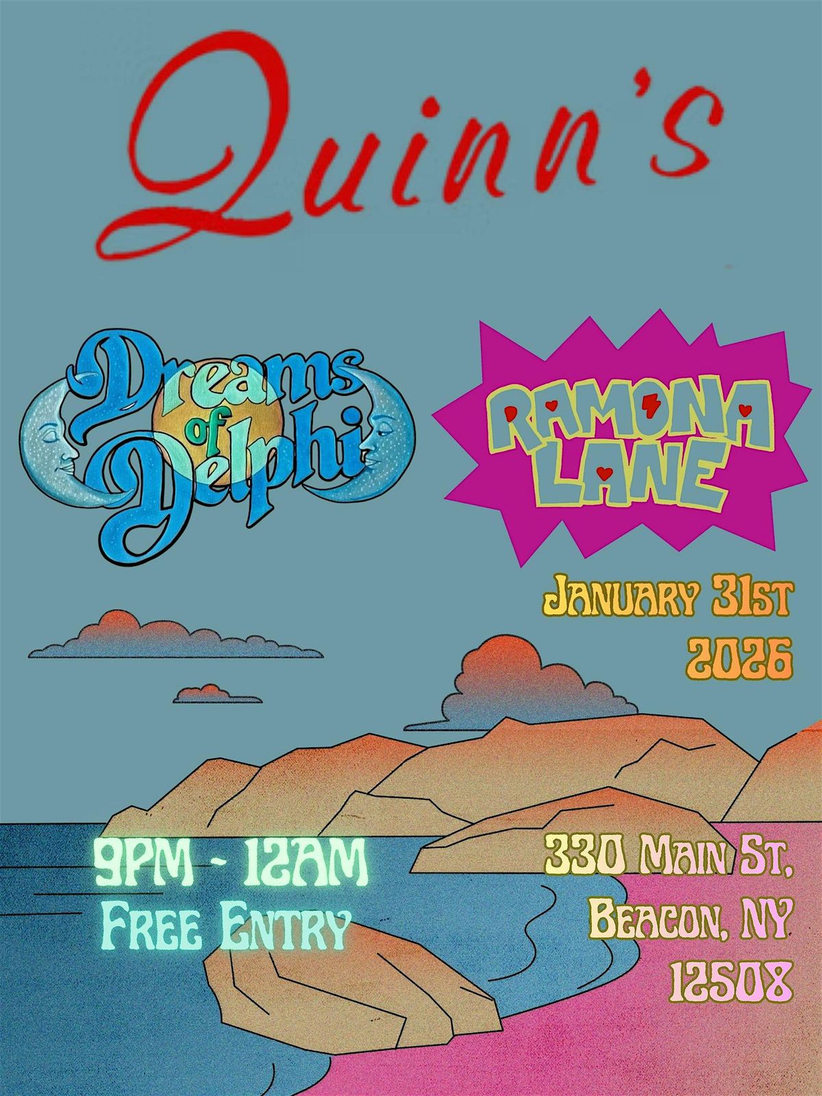 Dreams of Delphi with Ramona Lane at Quinn's in Beacon NY, 31 January | Event in Beacon | AllEvents