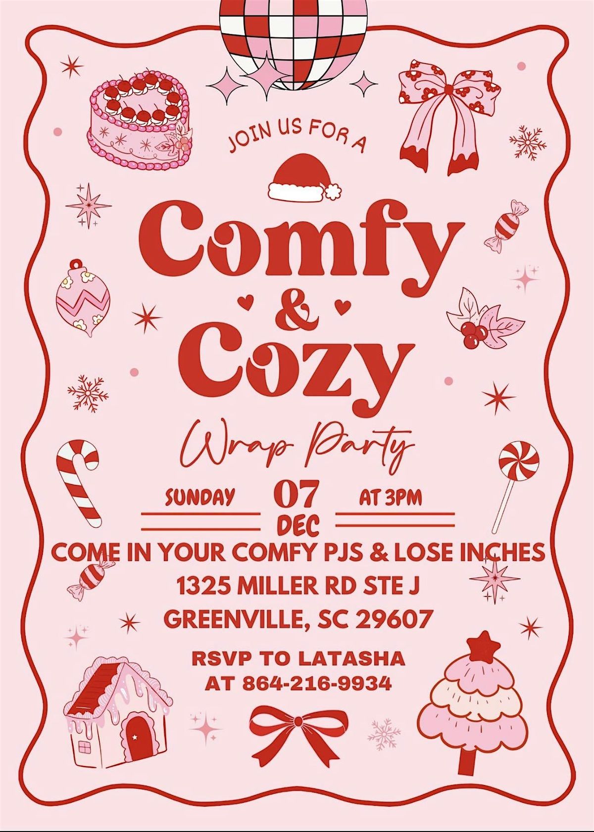 Comfy & Cozy Wrap Party (FREE EVENT), 7 December | Event in Greenville | AllEvents