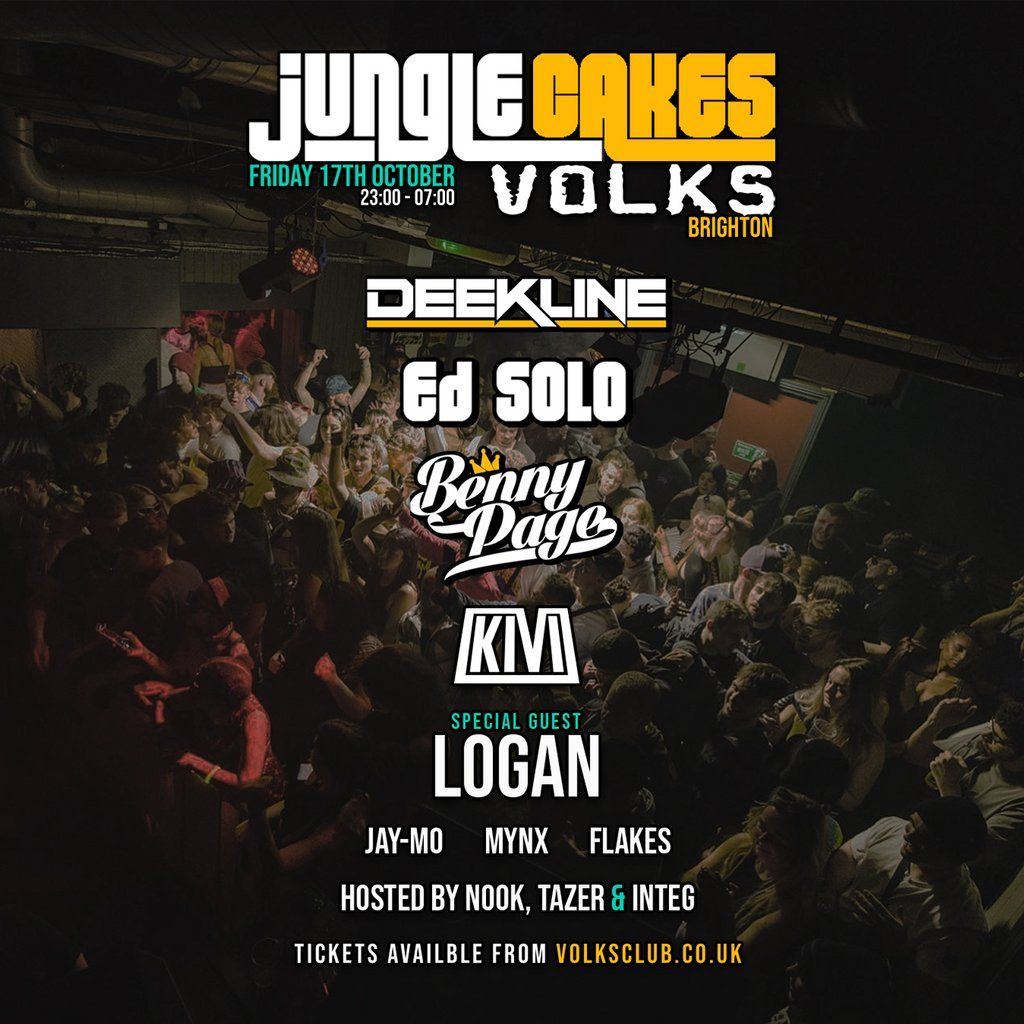 Jungle Cakes Brighton - Deekline, Ed Solo, Benny Page, Logan, 17 October | Event in Brighton | AllEvents