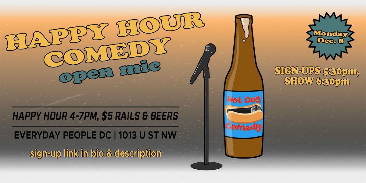 "Happy Hour Comedy" Open Mic, 8 December | Event in Washington | AllEvents
