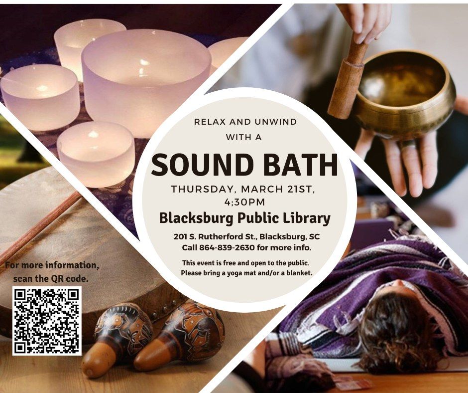 Sound Bath Relaxation, Blacksburg Public Library, 21 March 2024 | AllEvents