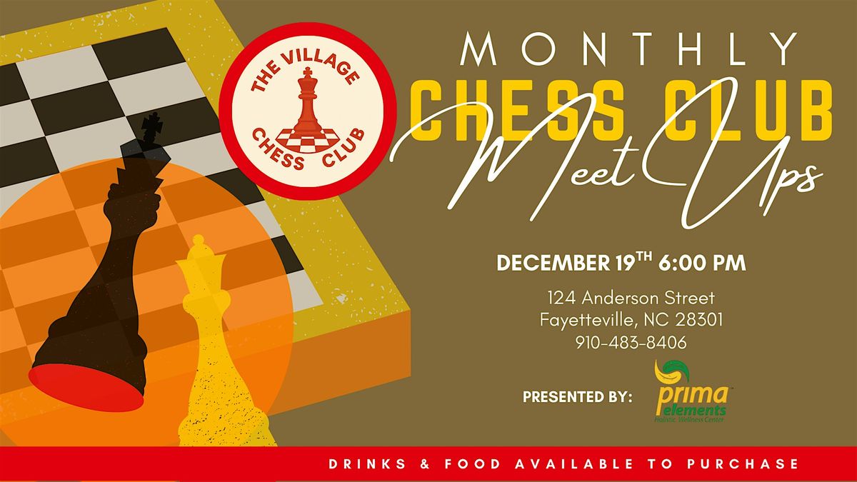 Village Chess Club Meeting, 19 December | Event in Fayetteville | AllEvents