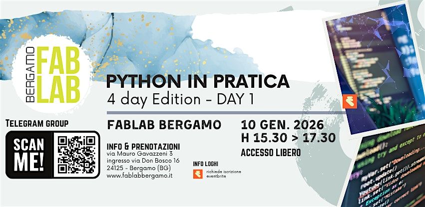 Corso di Python pratico, 10 January | Event in Bergamo | AllEvents