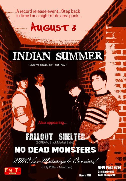 Indian Summer Record Release At Vfw Post 9274 Falls Church