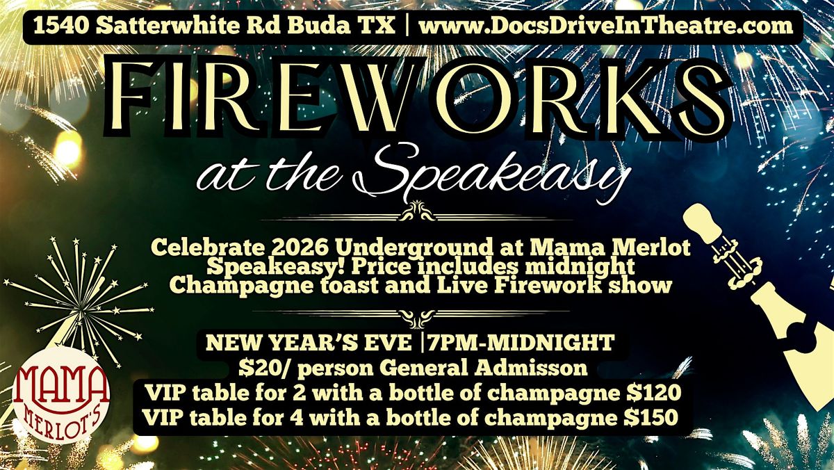 Fireworks at the Speakeasy, 31 December | Event in Buda | AllEvents