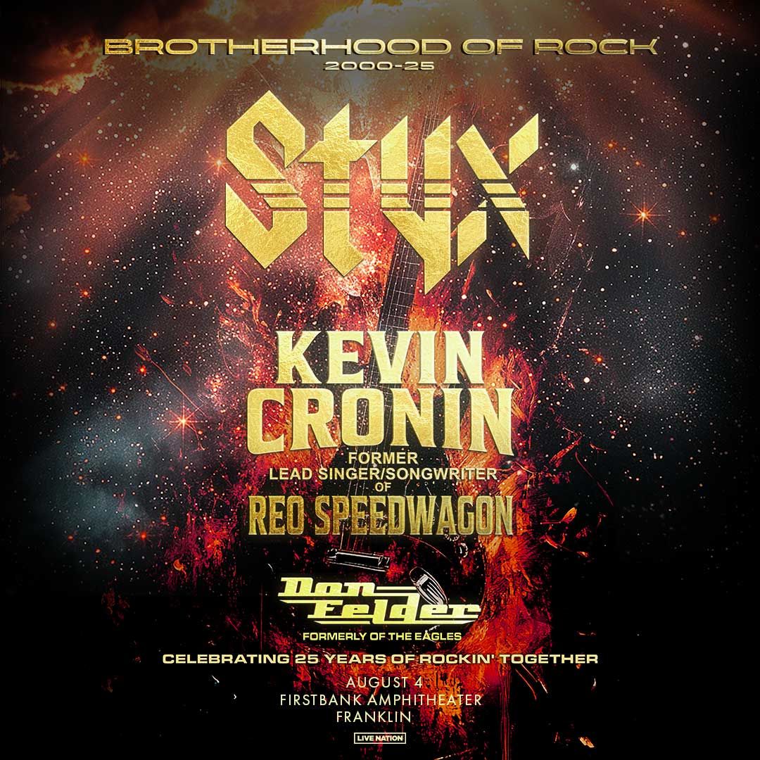 Styx, Kevin Cronin and Don Felder at Brandon Amphitheater, 2 August | Event in Brandon | AllEvents