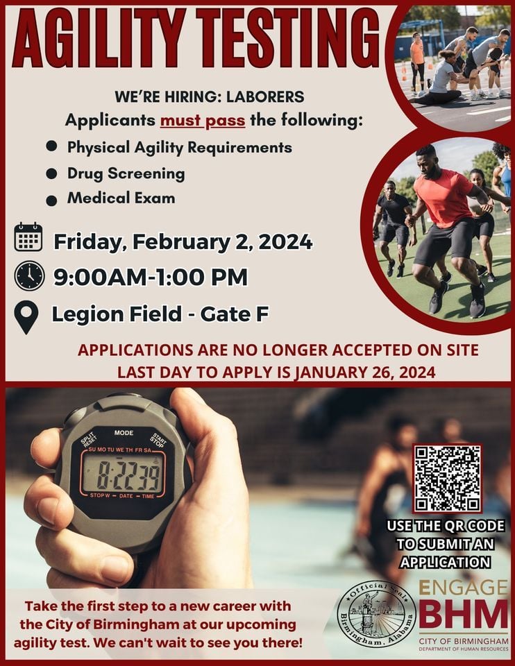 Agility Test, Legion Field, Birmingham, February 2 2024 AllEvents.in