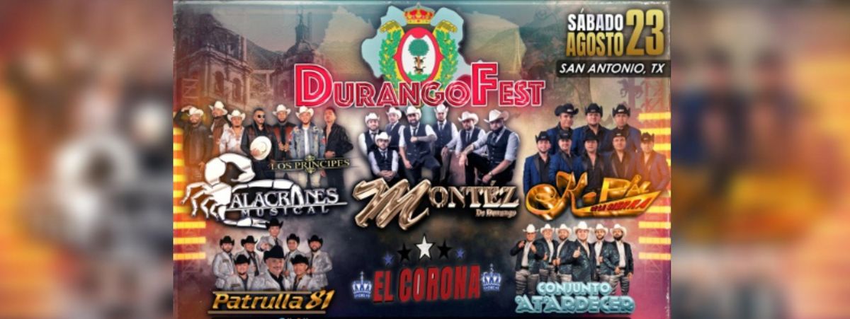 DURANGO FEST EN SAN ANTONIO in San Antonio, 23 August | Event in San Antonio | AllEvents