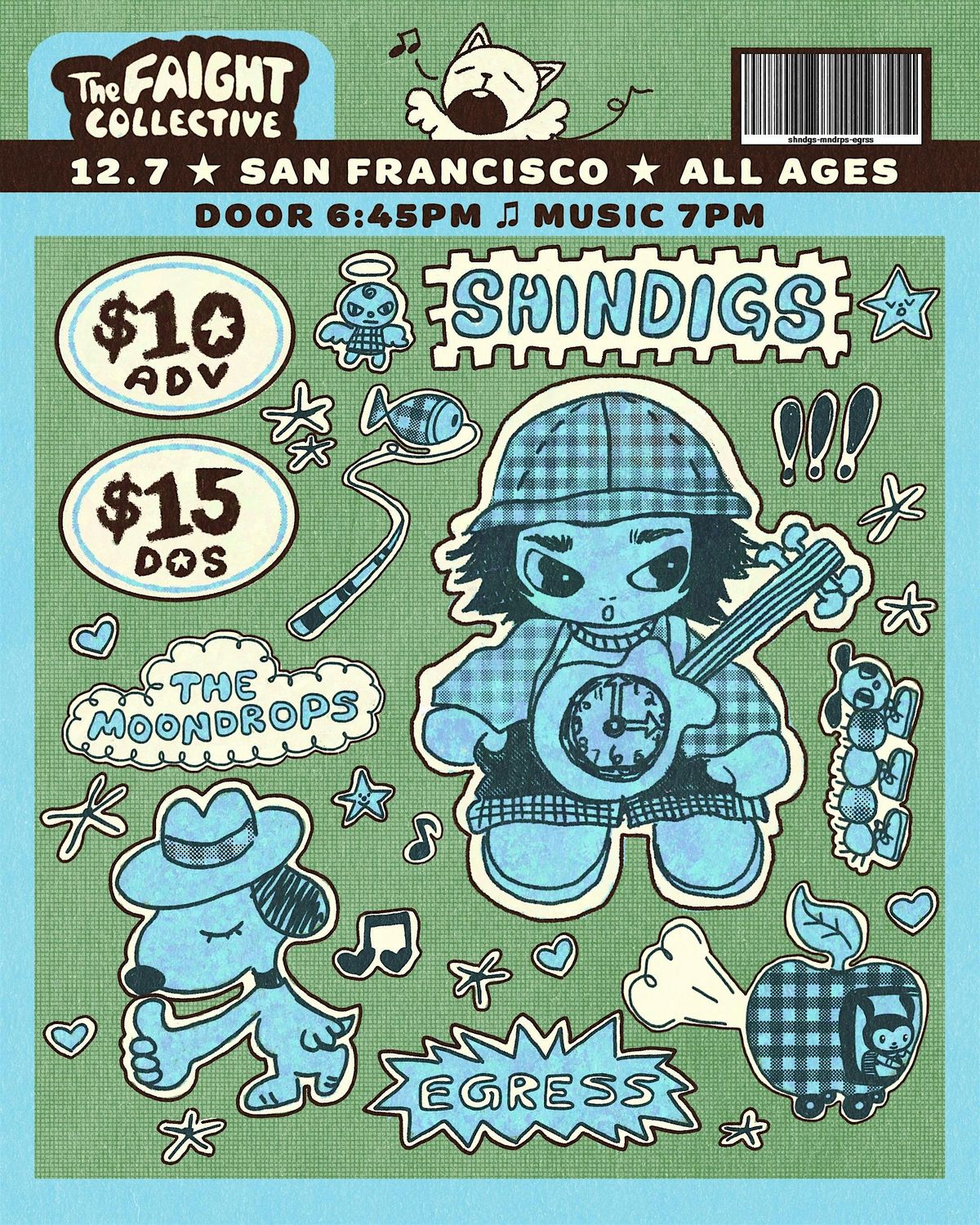 Shindigs, The Moondrops, & Egress — Live at The Faight Collective, 7 December | Event in San Francisco