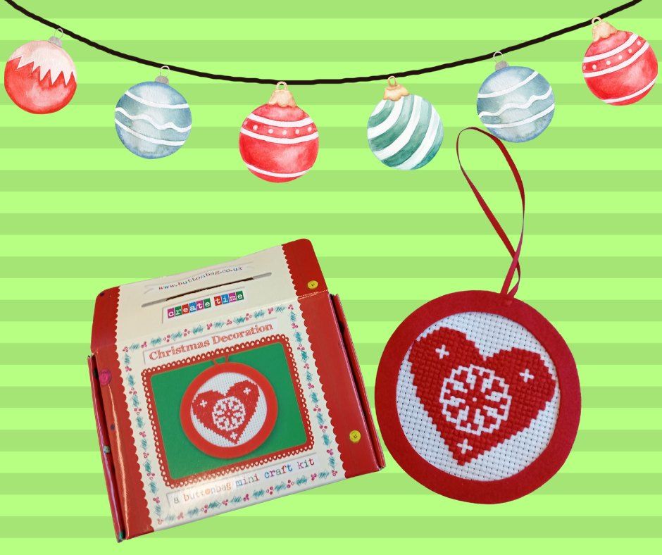 CrossStitch Christmas Decoration Craft , Glen Eden Library, Auckland