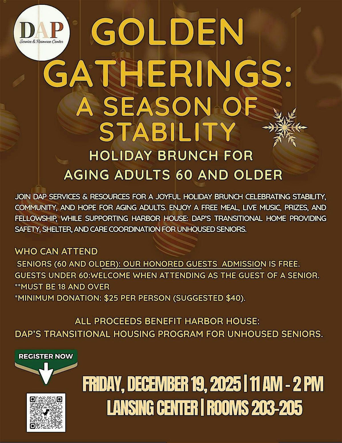 Golden Gatherings: A Season of Stability, 19 December | Event in Lansing | AllEvents