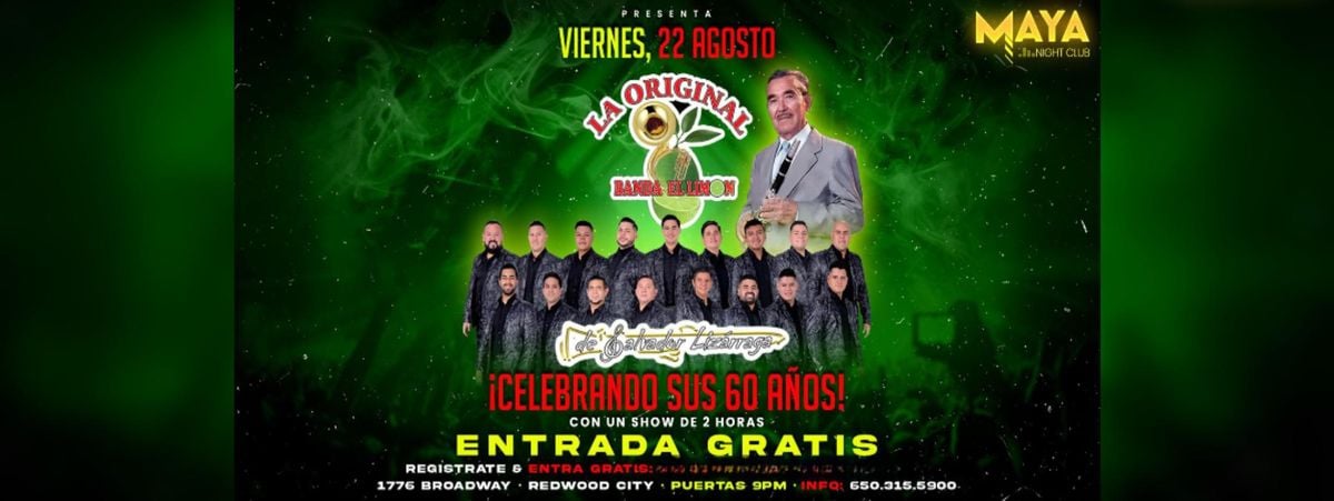 Original Banda el Limon Gratis En Club Maya, 22 August | Event in Redwood City | AllEvents