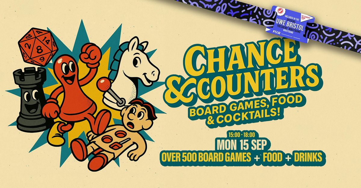 UWE Bristol Official Freshers | Board Games at Chance &amp; Counters, 15 September | Event in Bristol
