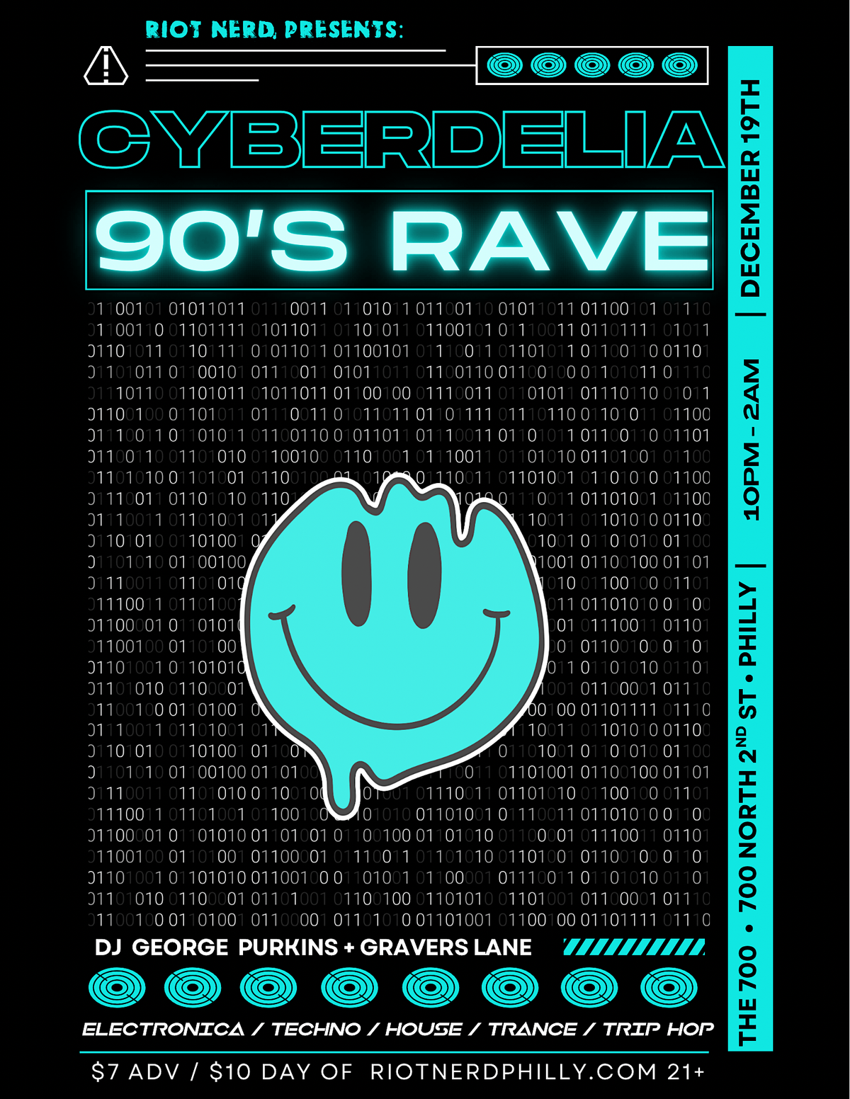 Cyberdelia: 90’s Rave, 19 December | Event in Philadelphia | AllEvents