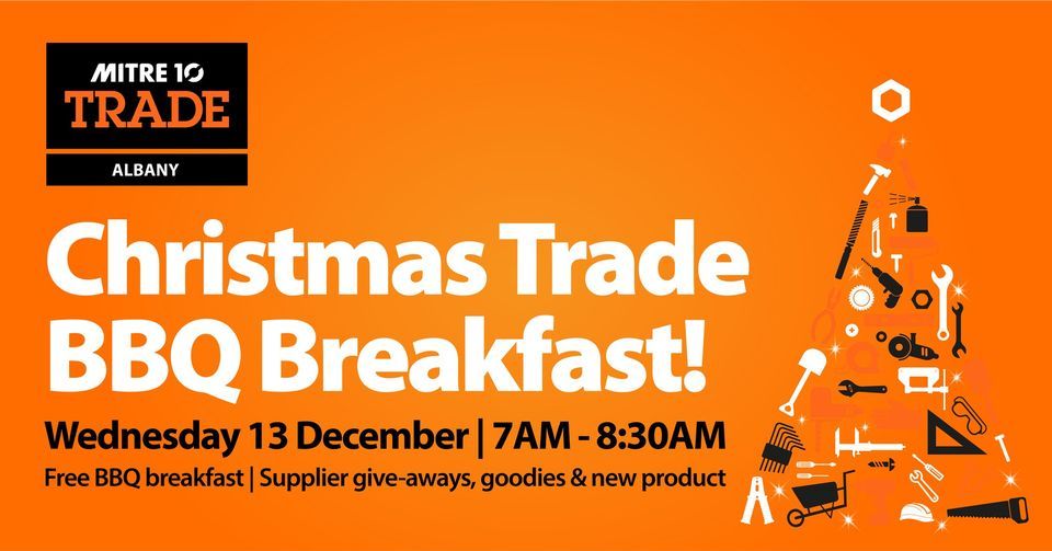 Christmas Trade BBQ Breakfast Mitre 10 MEGA Albany, Mitre 10 MEGA