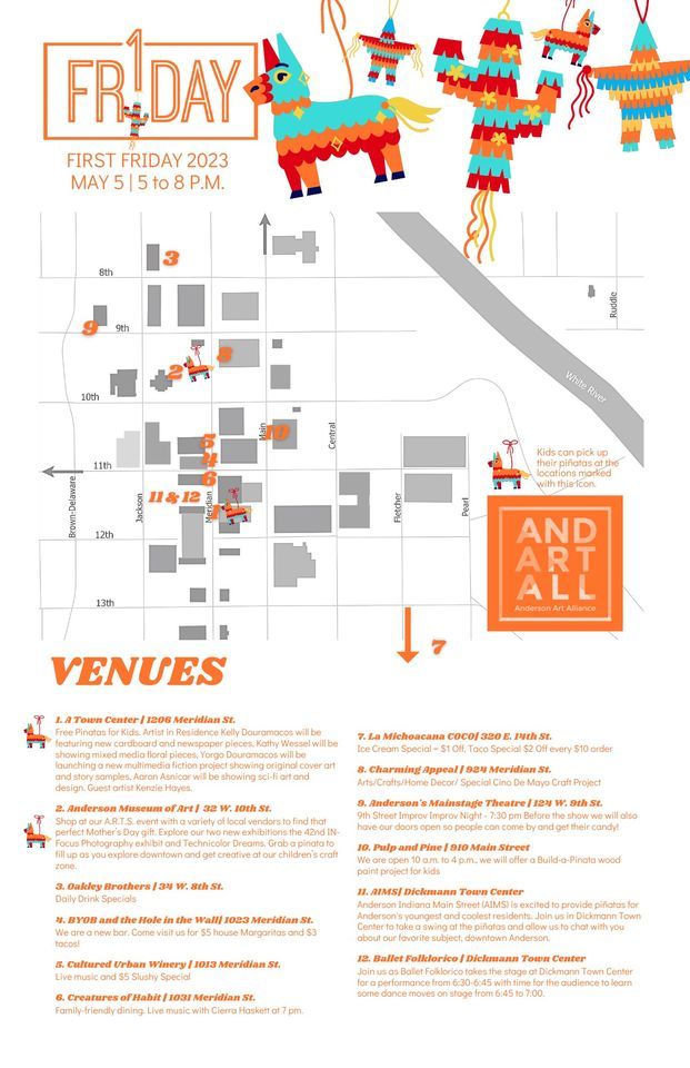 May First Friday (Cinco De Mayo), Anderson Downtown Historic District (Anderson, Indiana), 5 May