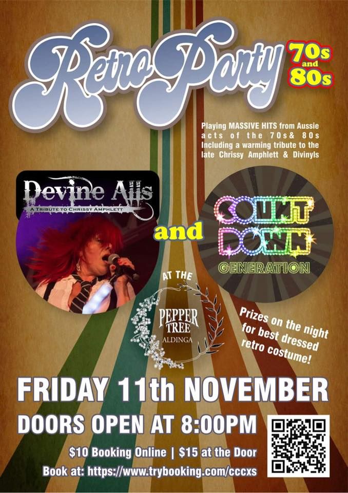 PEPPER TREE Retro Party 70s & 80s with Devine Alls & Countdown