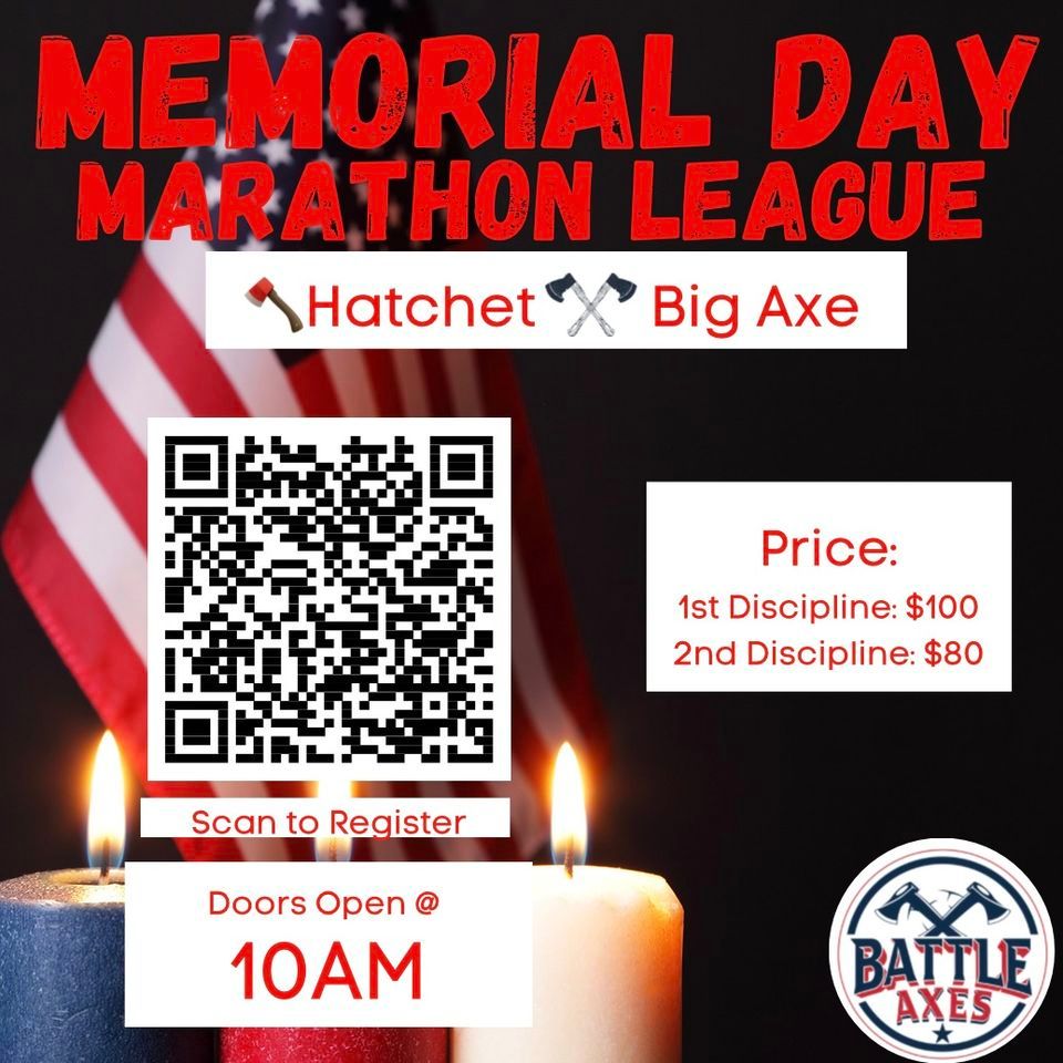Memorial Day Marathon League Hatchet & Big Axe, Battle Axes Indoor