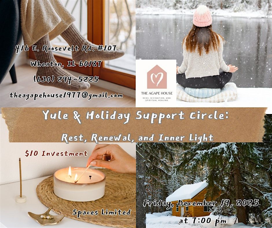 Yule & Holiday Support Circle: Rest, Renewal, and Inner Light, 19 December | Event in Wheaton | AllEvents