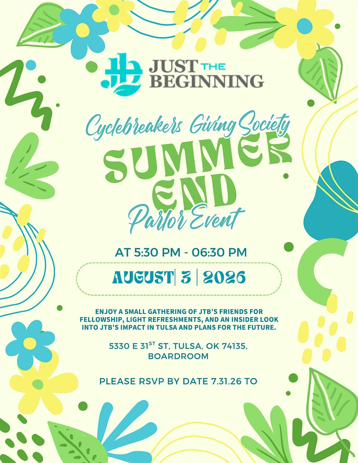 Cycle Breakers Giving Society - Parlor Event, 3 August | Event in Tulsa | AllEvents