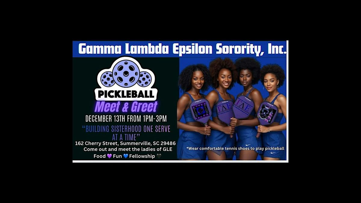 Pickleball Meet and Greet with Gamma Lambda Epsilon Sorority, Inc., 13 December | Event in Summerville | AllEvents