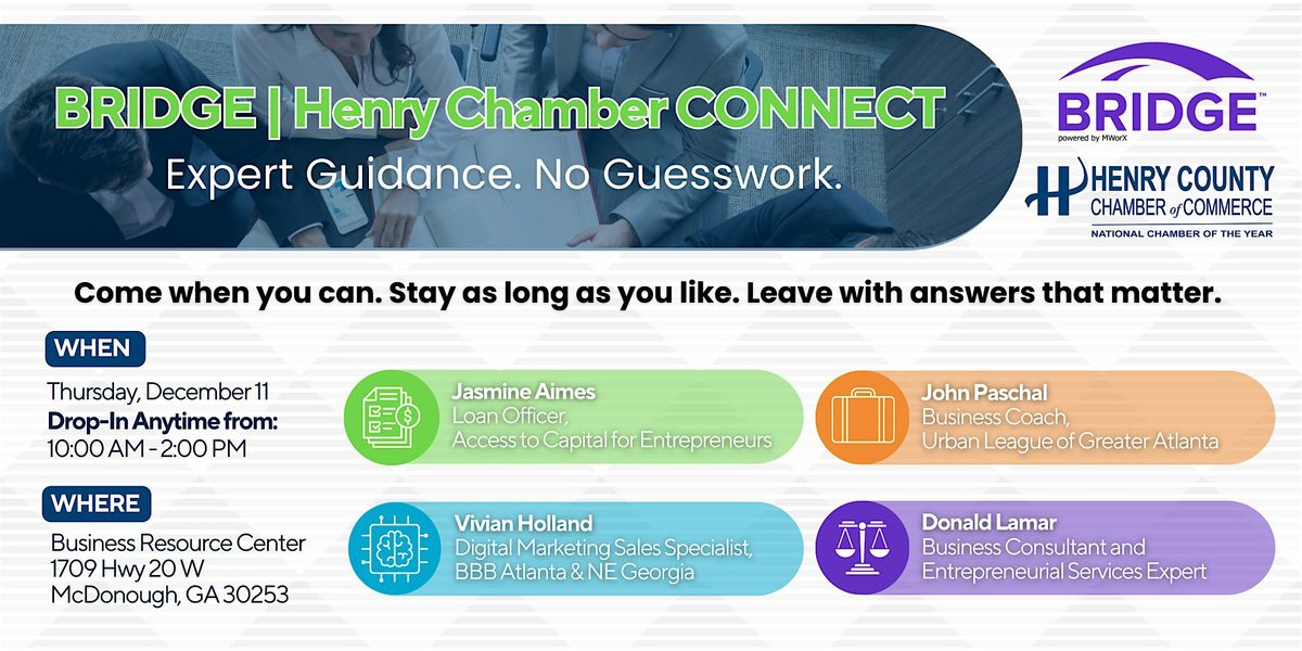 BRIDGE|Henry Chamber CONNECT, 11 December | Event in McDonough | AllEvents