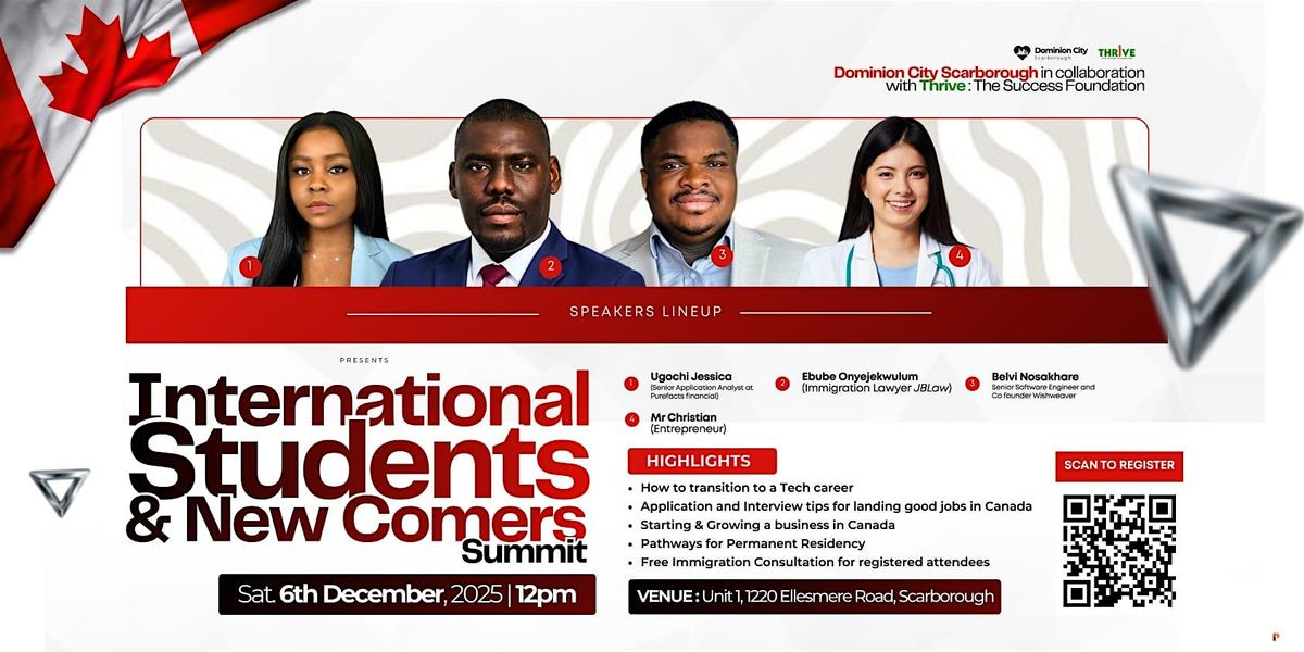 International Student and New Comer Summit, 6 December | Event in Toronto | AllEvents