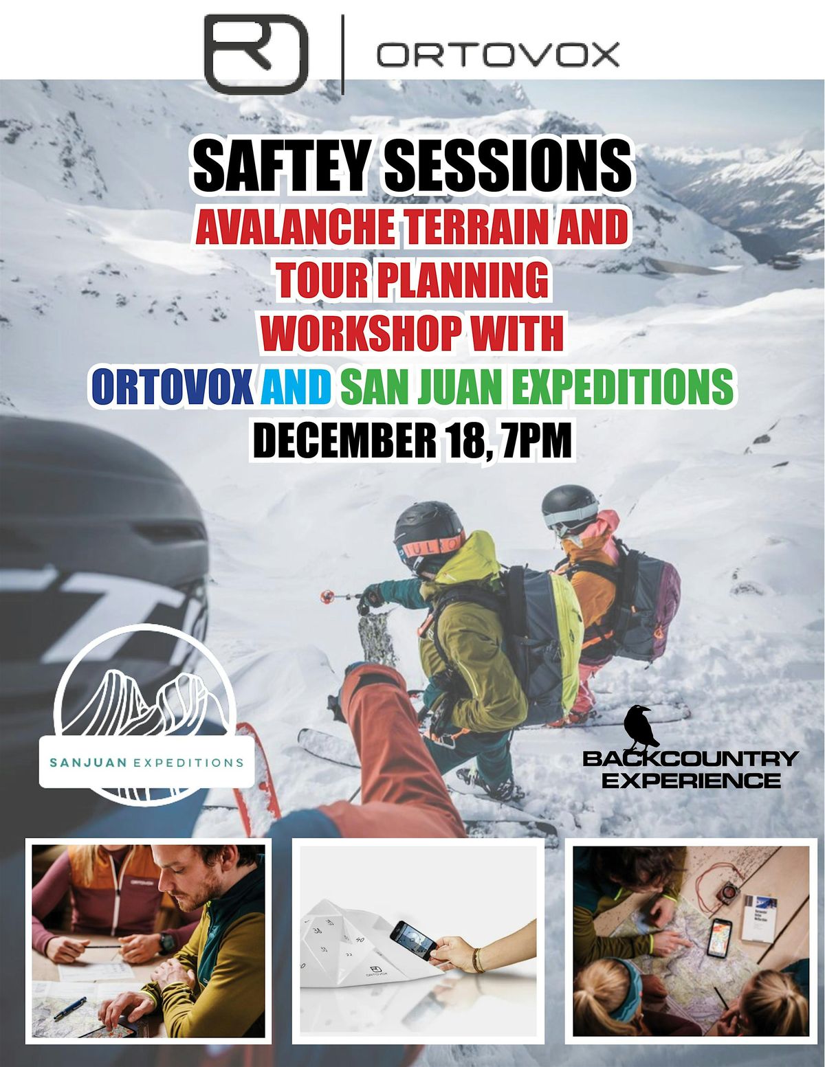 ORTOVOX SAFETY SESSIONS - Avalanche Terrain and Tour Planning, 18 December | Event in Durango | AllEvents
