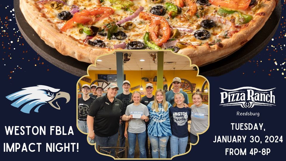 Weston FBLA Impact Night, Pizza Ranch (Reedsburg, WI), January 30 2024 AllEvents.in