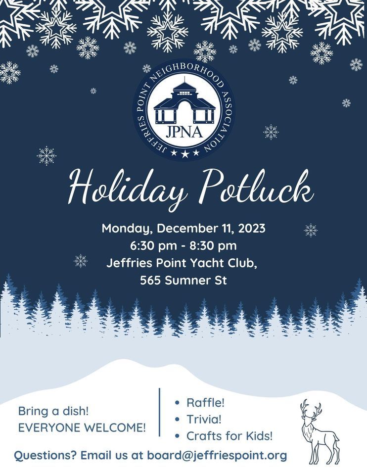 Jeffries Point Neighborhood Association Annual Holiday Potluck