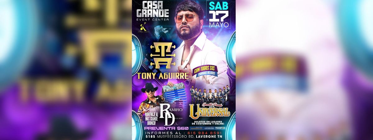 TONY AGUIRRE, RAMIRO DELGADO Y MAS, 17 May | Event in La Vergne | AllEvents