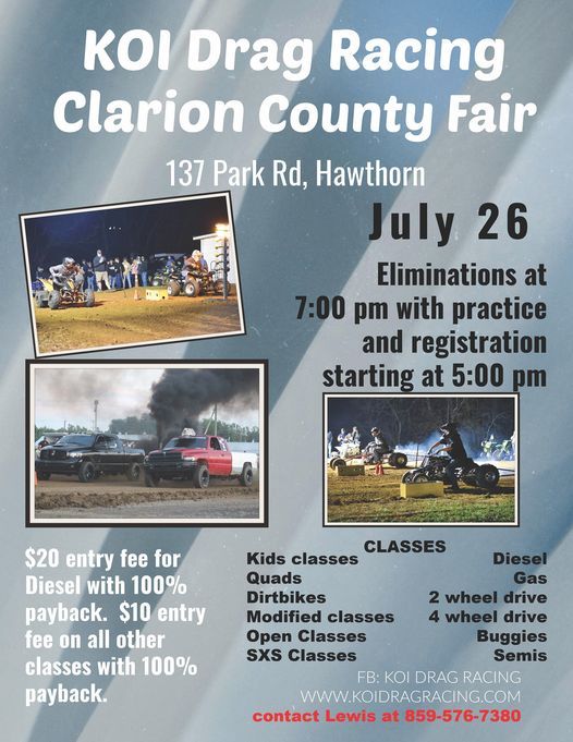 All Events In Fairmount City Today And Upcoming Events In Fairmount City Clarion County Fair Schedule 2022