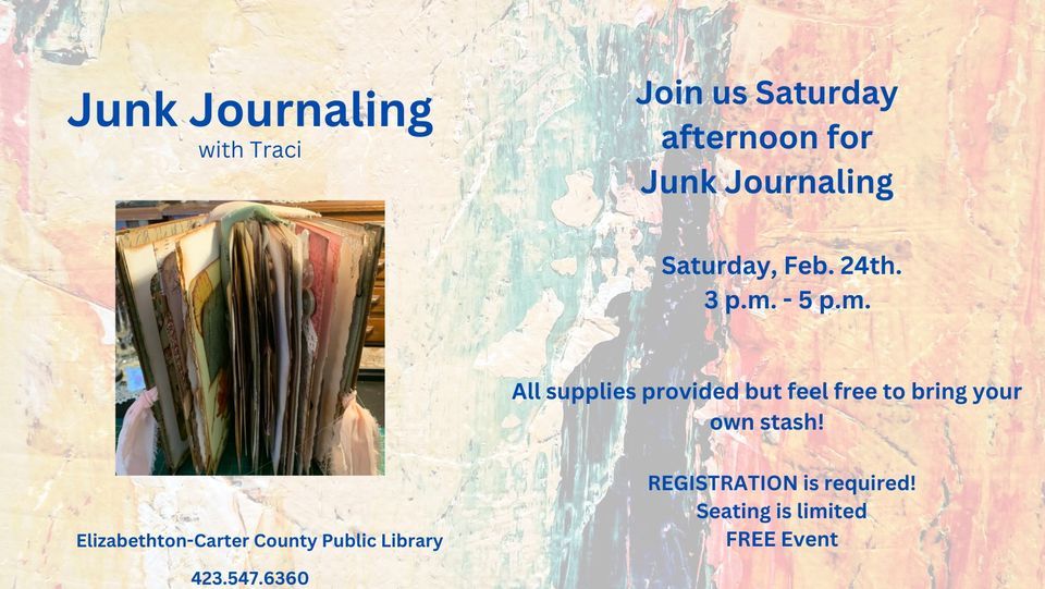 Junk journaling elizabethton carter county public library february 24