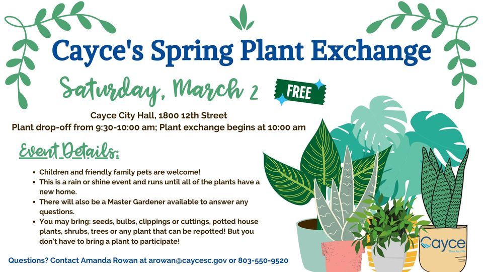 Cayces Spring Plant Exchange, City of Cayce, 2 March 2024 AllEvents.in