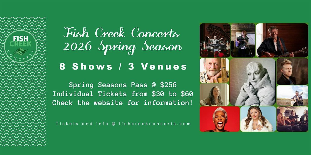 Fish Creek Concerts: Spring Season  2026 — 8 Shows, 3 Venues, 23 January | Event in Calgary | AllEvents