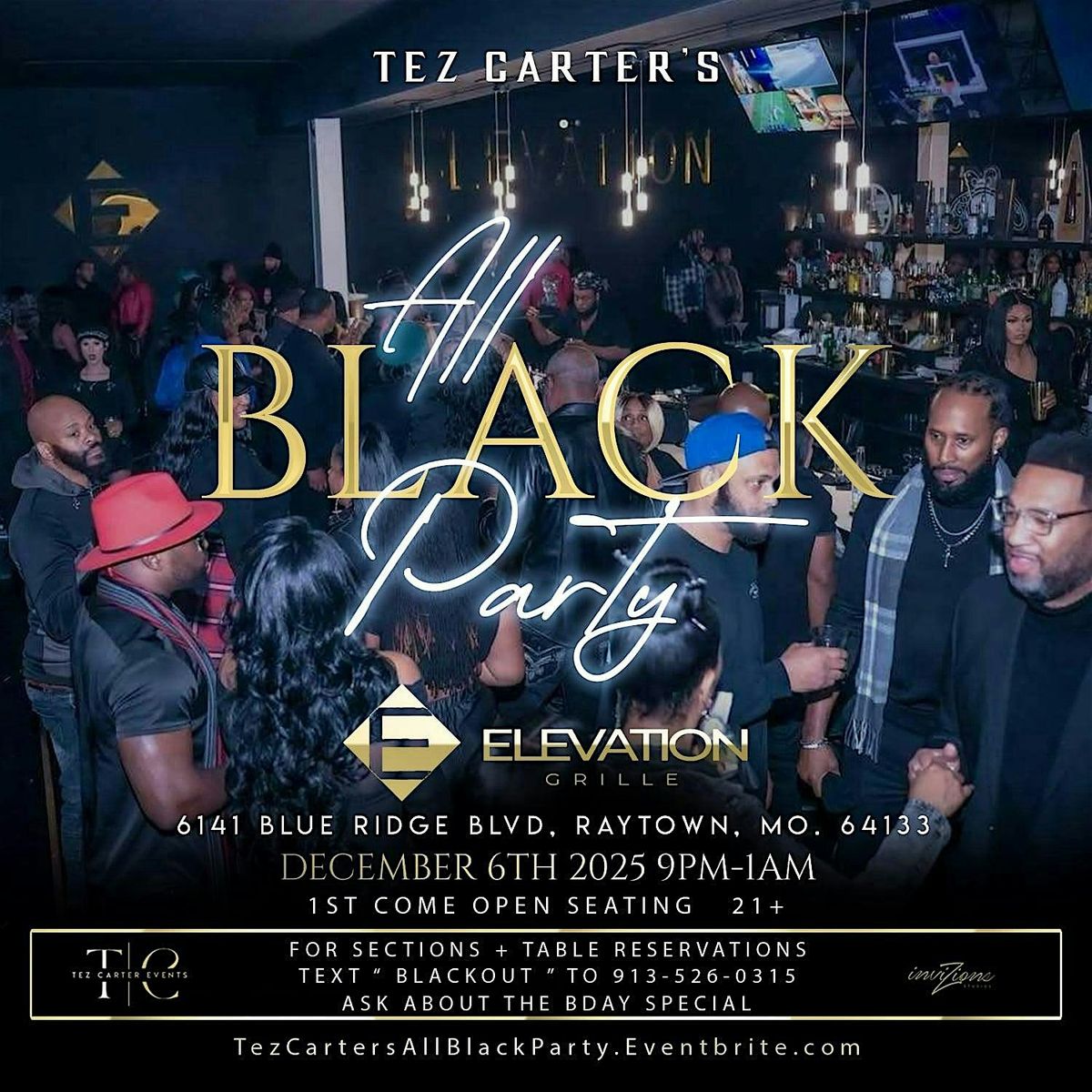 Tez Carter's All Black Party, 6 December | Event in Raytown | AllEvents