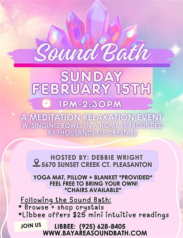Sound Bath with 1000's of Crystals, 15 February | Event in Pleasanton | AllEvents