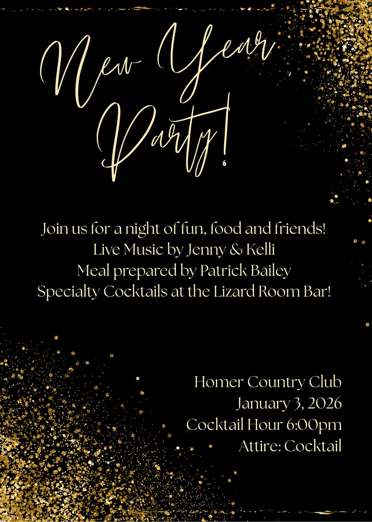 New Year Party!, 3 January | Event in Homer | AllEvents