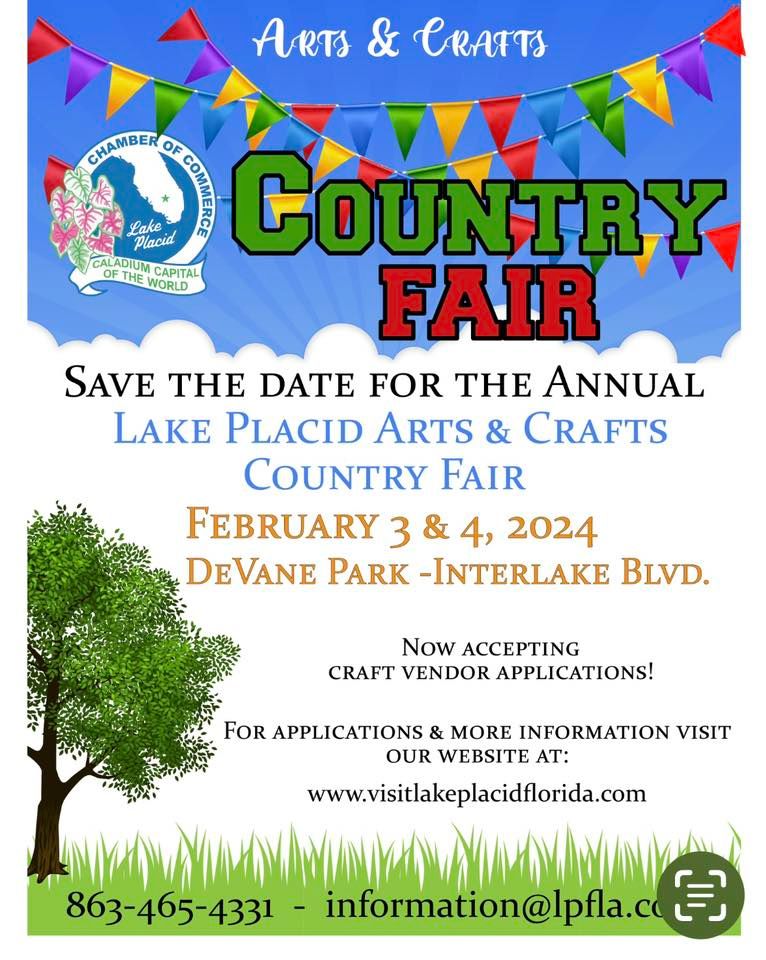 2024 Lake Placid Country Fair, Devane Park, Lake Placid, 3 February