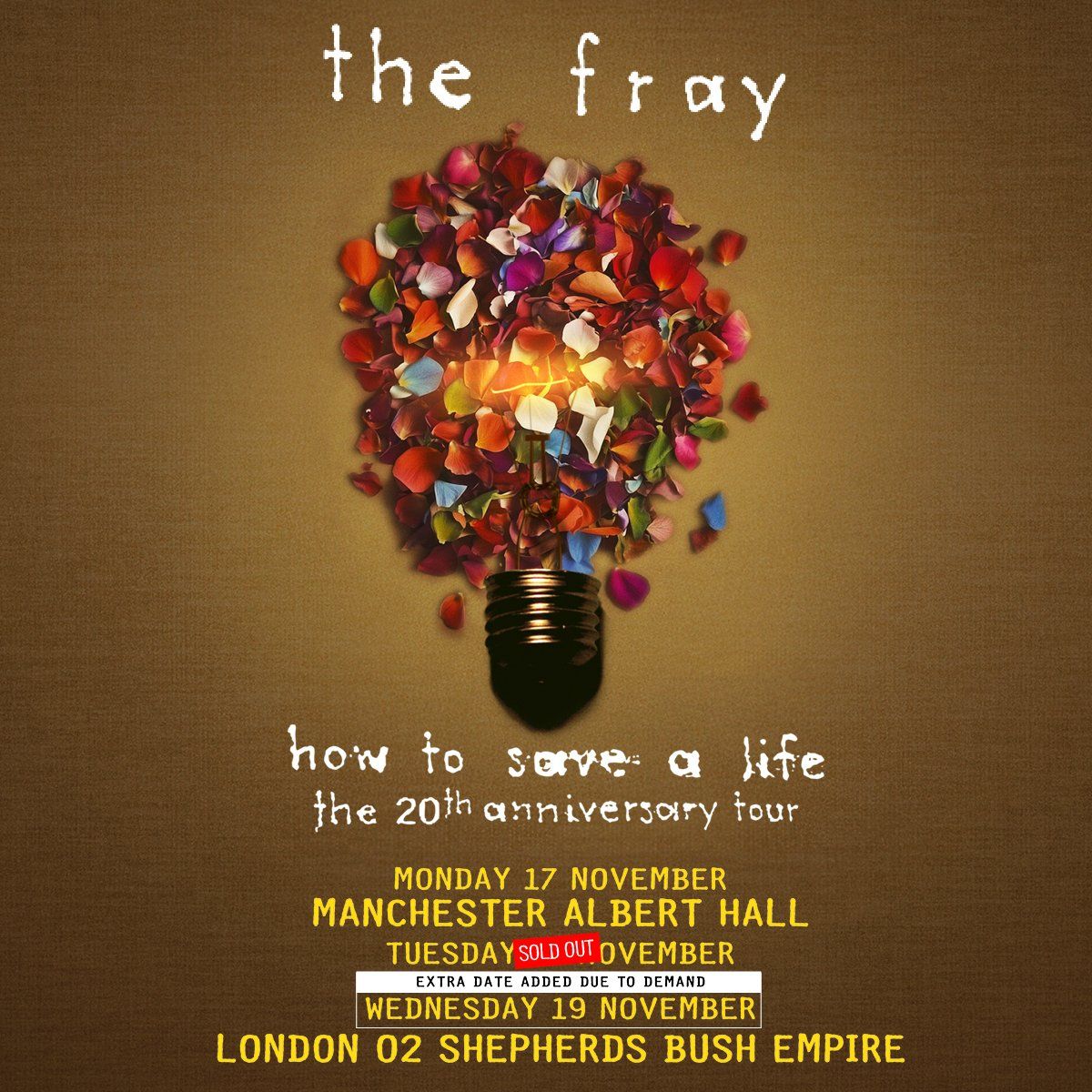 The Fray Manchester Tickets, 17 November | Event in Manchester | AllEvents